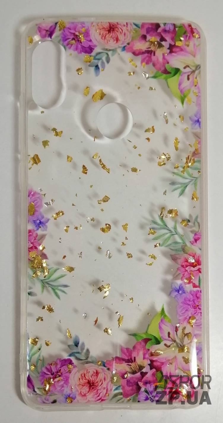 Накладка прозора з малюнком для Xiaomi Redmi Note 6/Note 6Pro- Бузкові квіти