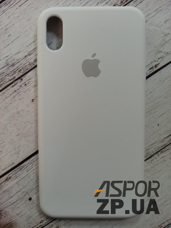 Накладка (з мікрофіброю) Silk Original Full Cover для iPhone XS Max- №9 білий