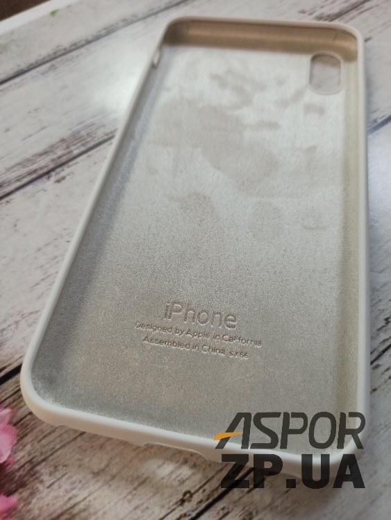 Накладка (з мікрофіброю) Silk Original Full Cover для iPhone XS Max- №9 білий — изображение 2