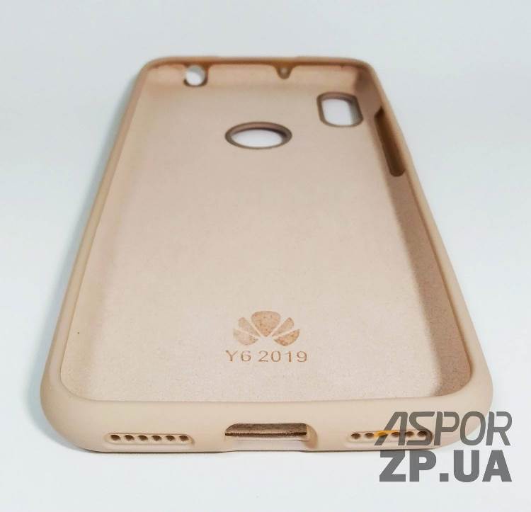 Накладка (з мікрофіброю) Silk Original Full Cover для Huawei Honor 8A/Y6 Prime 2019- №1 пісочно- рожевий — изображение 2