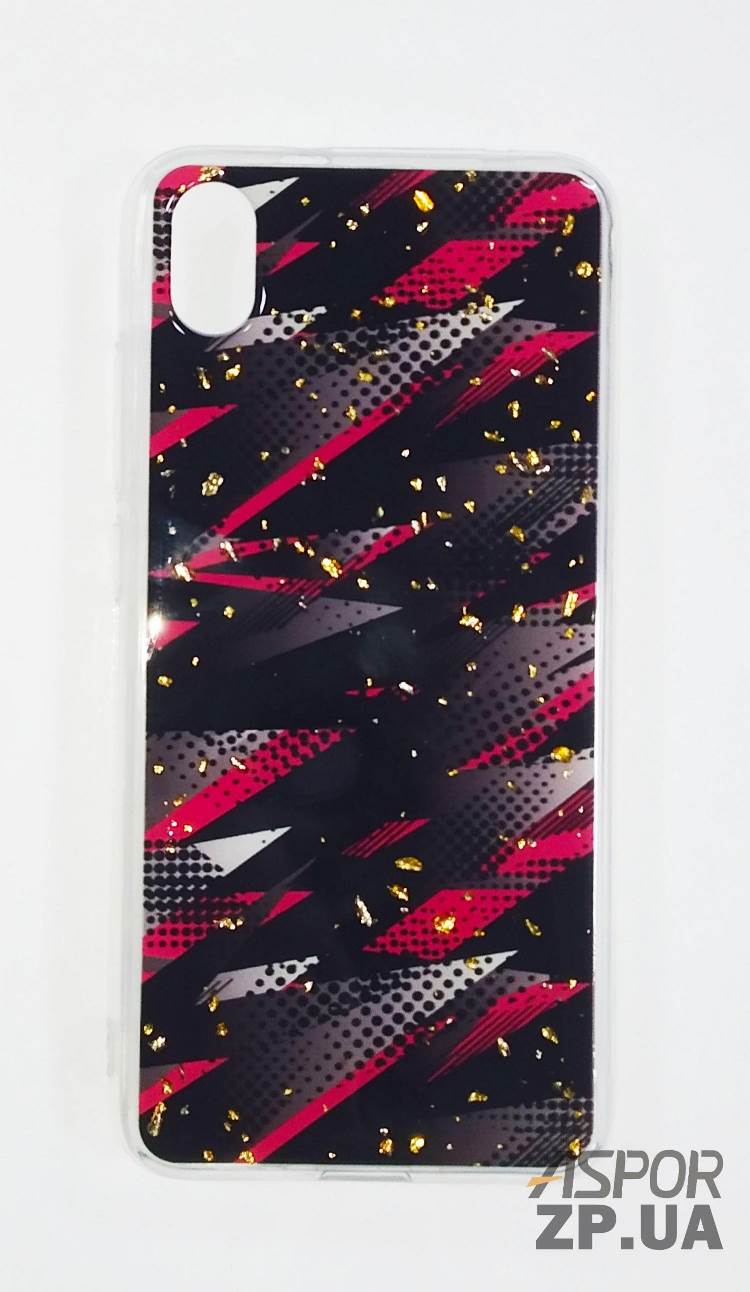 Накладка прозора з малюнком для Xiaomi Redmi 7A- Блискавка червона