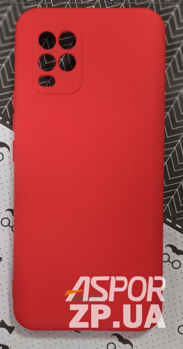 Накладка (з мікрофіброю) Silk SMTT для Xiaomi Mi 10 Lite- червоний