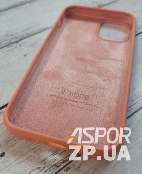 Накладка (з мікрофіброю) Silk Original Full Cover для iPhone 12 mini 5.4`- №58 темно- помаранчевий — изображение 2