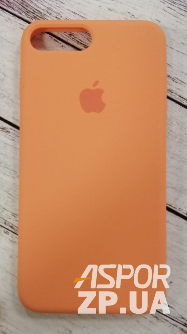 Накладка (з мікрофіброю) Silk Original Full Cover для iPhone 7 Plus/8 Plus- темно- помаранчевий