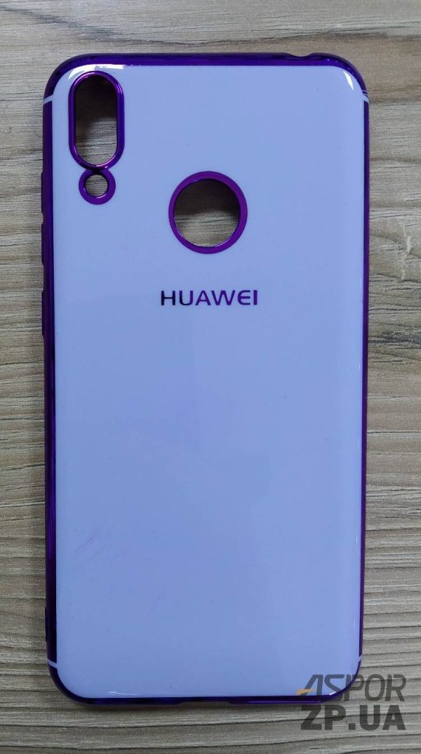 Накладка кольорова з окантовкою для Huawei Y7 2019- фіолетовий