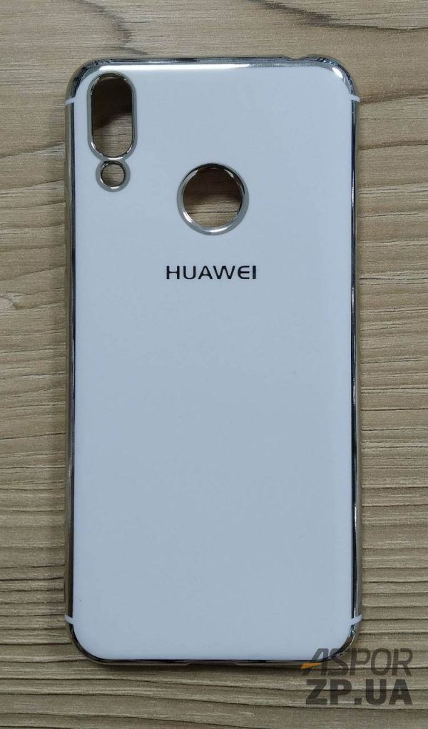 Накладка кольорова з окантовкою для Huawei P Smart Plus 2019- білий