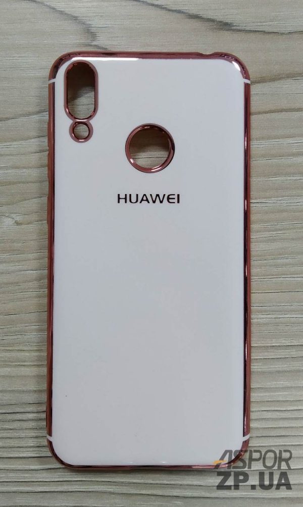 Накладка кольорова з окантовкою для Huawei P Smart Plus 2019- рожеве золото