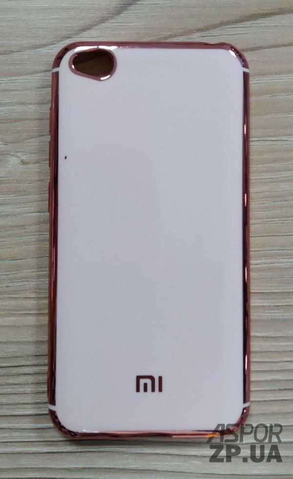 Накладка кольорова з окантовкою для Xiaomi Redmi Go- рожеве золото