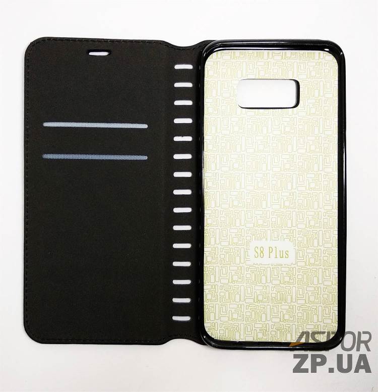 Чохол-книжка Leather Folio для Samsung S8 Plus- чорний — изображение 2