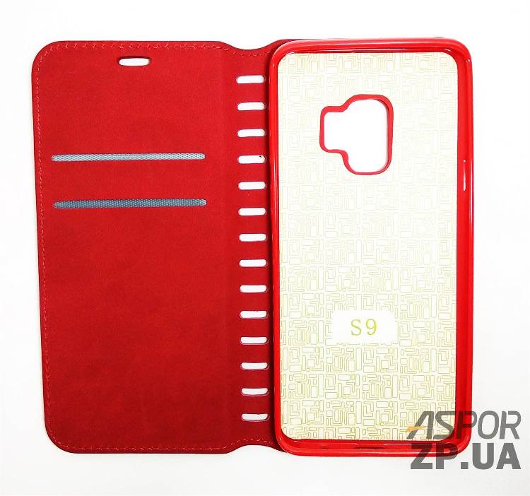 Чохол-книжка Leather Folio для Samsung S9- червоний — изображение 2