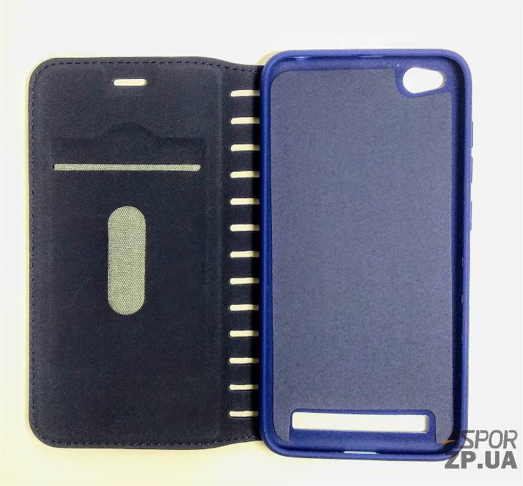Чохол-книжка Leather Folio для Xiaomi Redmi 5A- синій — изображение 2