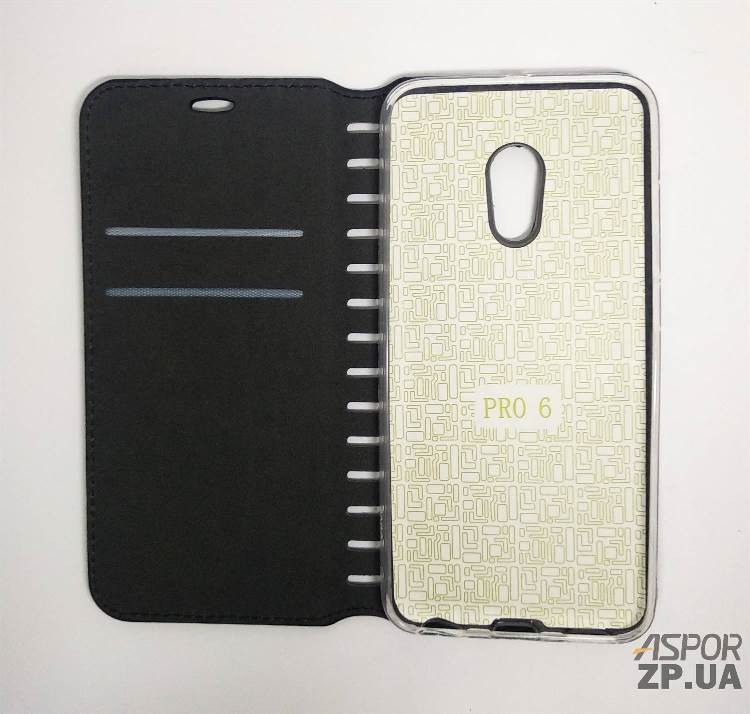 Чохол-книжка Leather Folio для Meizu Pro 6- чорний — изображение 2
