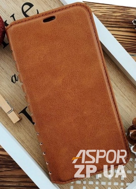 Чохол-книжка Leather Folio для Xiaomi Redmi GO- коричневий