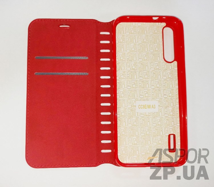 Чохол-книжка Leather Folio для Xiaomi Mi A3/CC9E- червоний — изображение 2