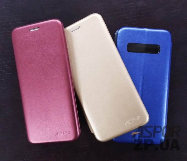 Чохол-книжка Aspor leather для Samsung S10 Plus- золотий