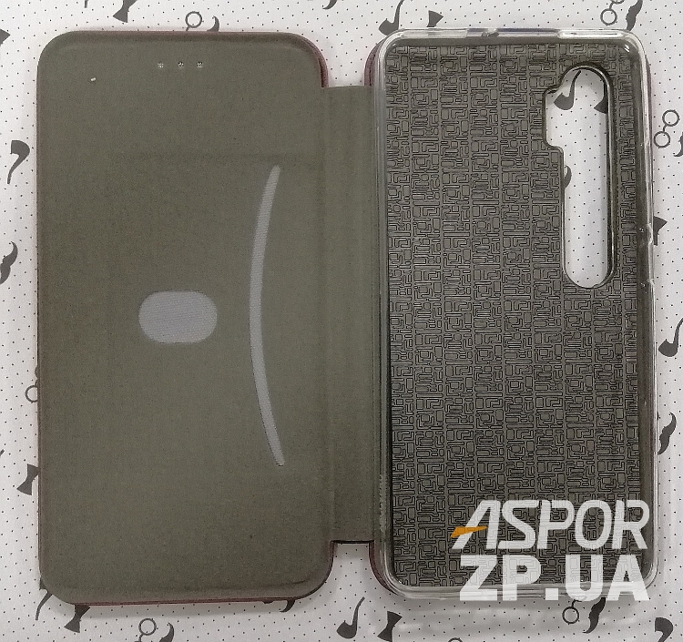 Чохол-книжка Aspor leather для Xiaomi Mi Note 10 Pro/Mi Note 10- бордовий — изображение 2