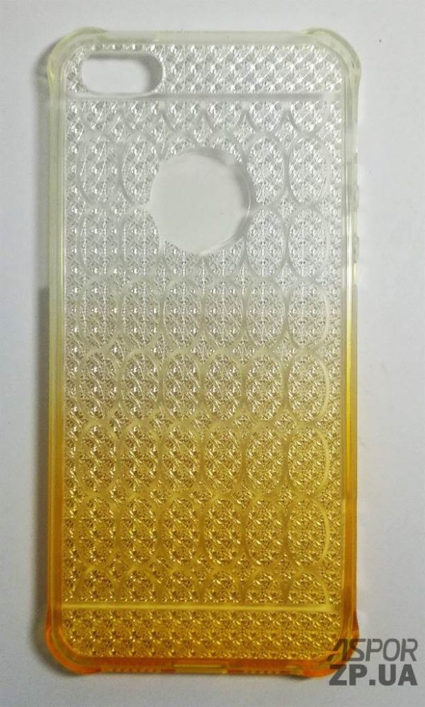 Накладка OuCase for Aspor Crystal drop для iPhone 5 градієнт- жовтий
