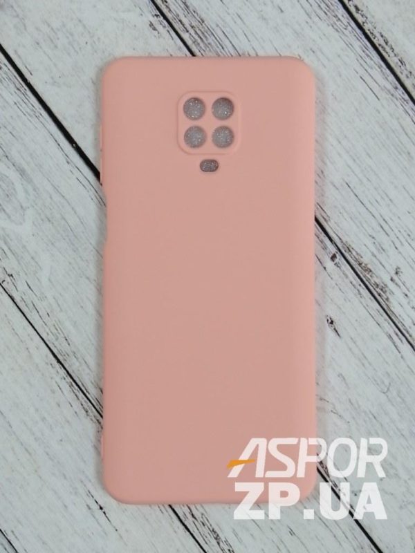 Накладка (з мікрофіброю) Aspor Silicone Full для Xiaomi Redmi Note 9S/Note 9 Pro- рожевий