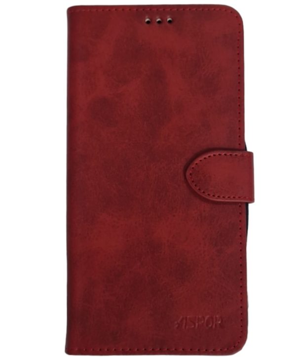 Чохол-книжка Leather Folio New для Xiaomi Redmi A3 (магнітна застібка)- червоний
