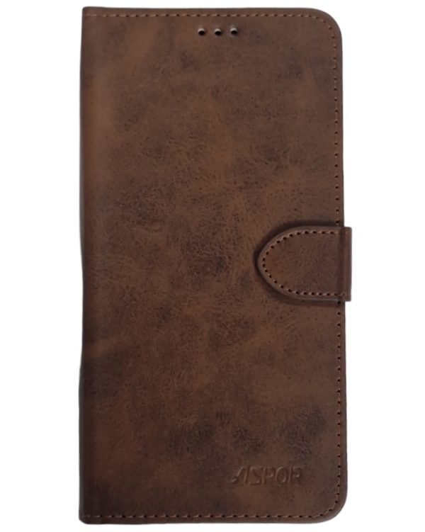 Чохол-книжка Leather Folio New для Xiaomi Redmi A3 (магнітна застібка)- коричневий