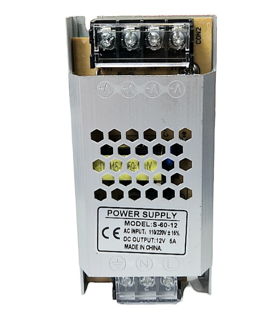 Блок живлення ND LED 12v/5A імпульсний, металевий 60w