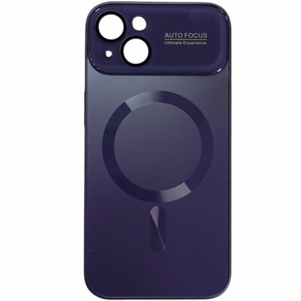 Накладка Glass Slim Case with Magnetic для iPhone 15- фіолетовий