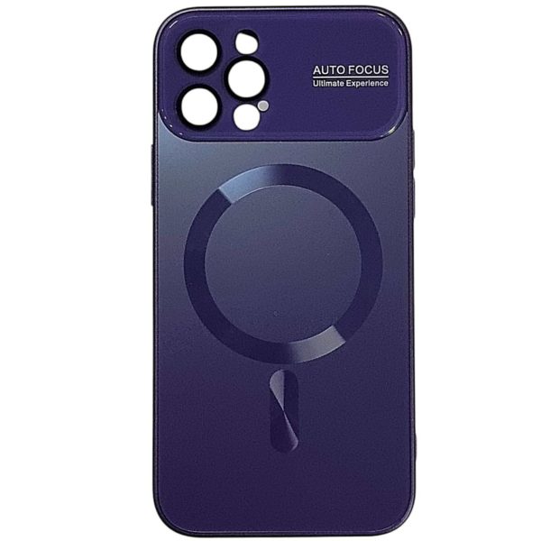 Накладка Glass Slim Case with Magnetic для iPhone 15 Pro- фіолетовий