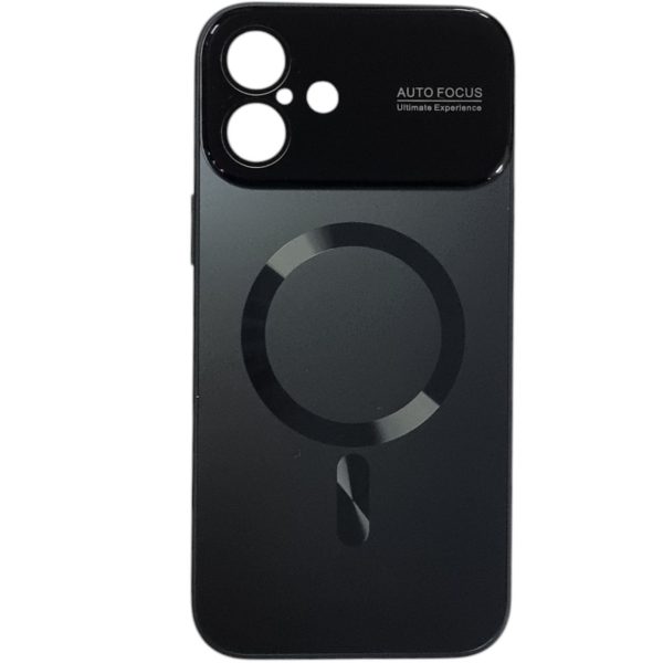 Накладка Glass Slim Case with Magnetic для iPhone 16 Plus- чорний
