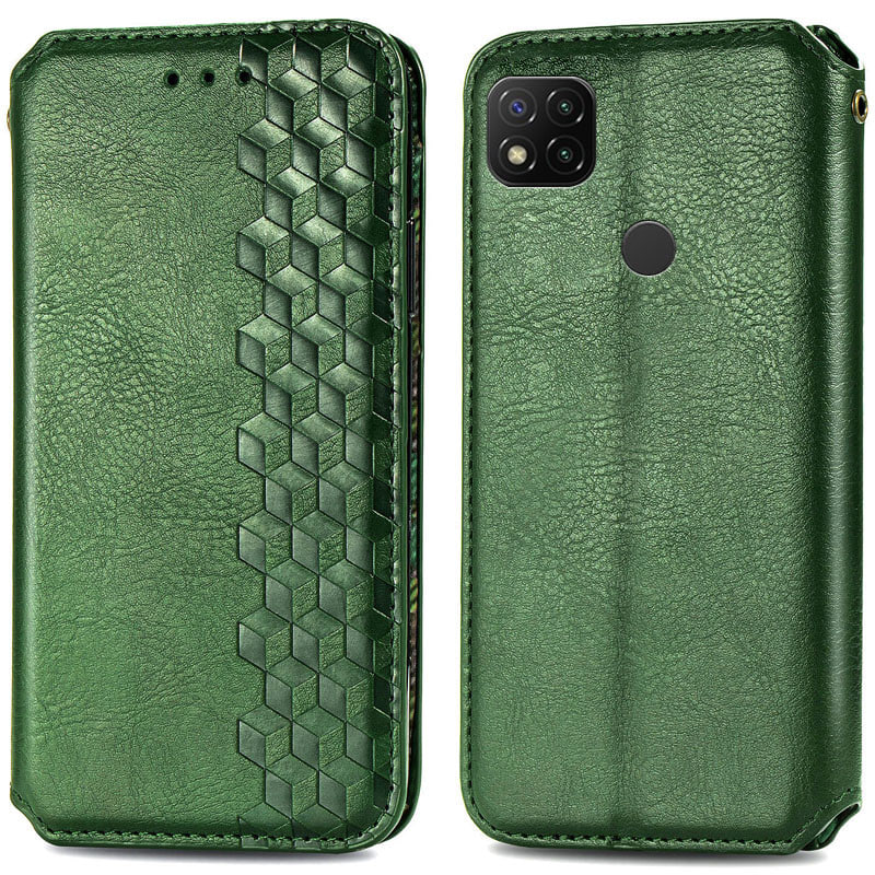 Чохол-книжка GETMAN Cubic для Xiaomi Redmi 9C- зелений