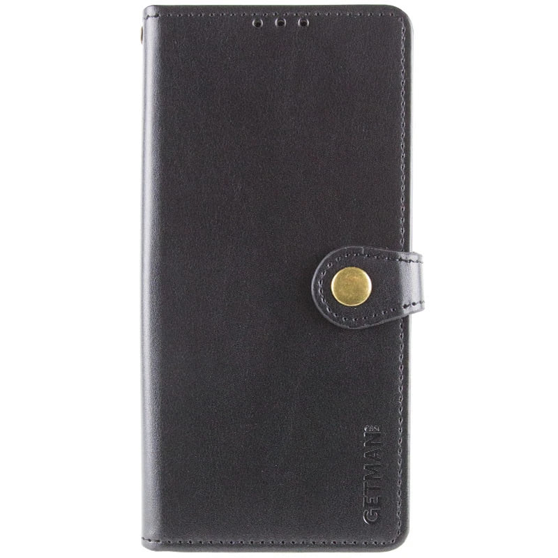 Чохол-книжка GETMAN Gallant шкіряний для Xiaomi Redmi 12C / Poco C55- чорний