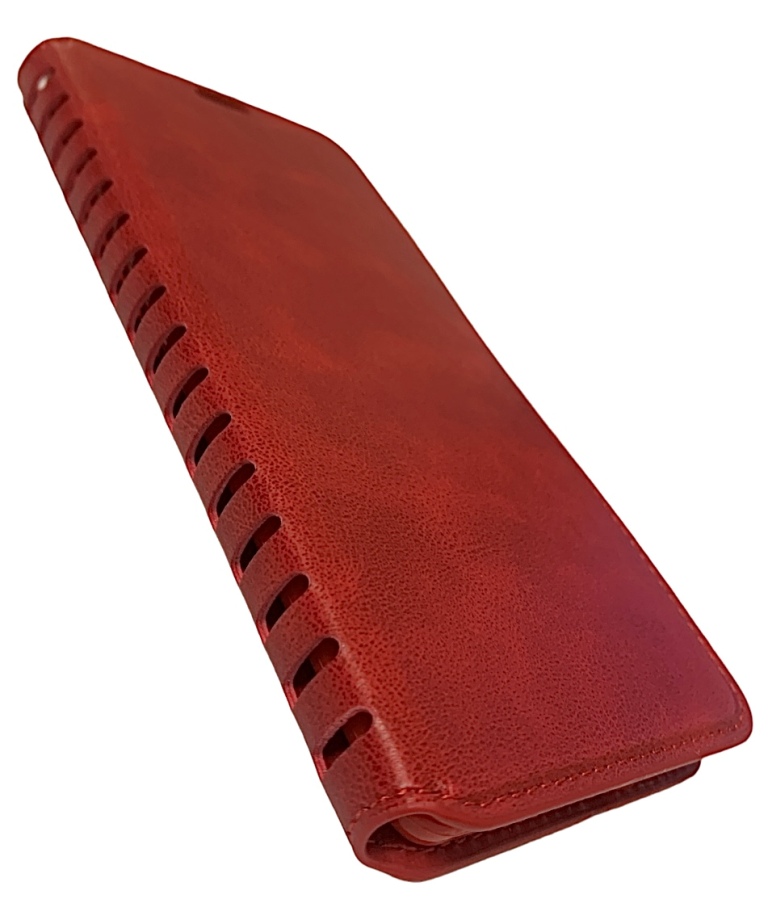 Чохол-книжка Leather Folio для Xiaomi Redmi Note 12S- червоний — изображение 3