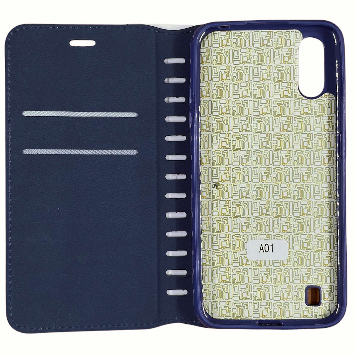Чохол-книжка Leather Folio для Samsung A01/A015- синій — изображение 2