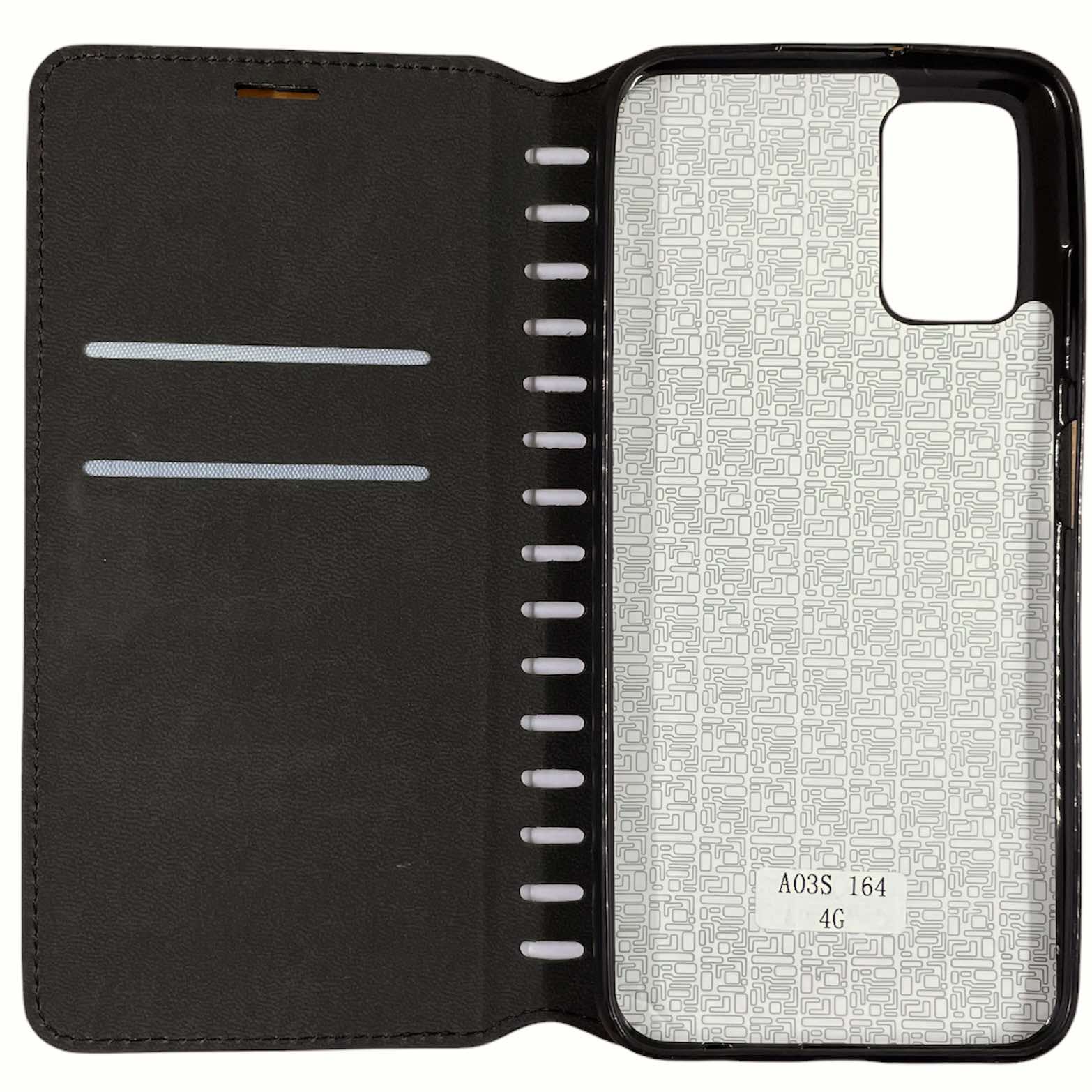 Чохол-книжка Leather Folio для Samsung A03S/037F- чорний — изображение 2