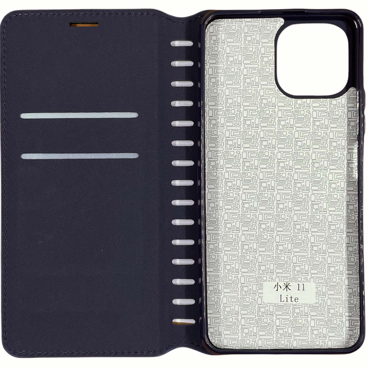Чохол-книжка Leather Folio для Xiaomi Mi 11 Lite- синій — изображение 2