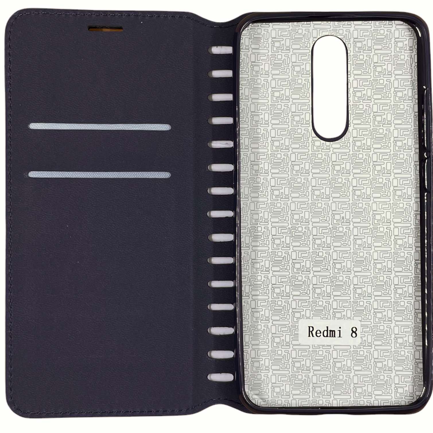 Чохол-книжка Leather Folio для Xiaomi Redmi 8- синій — изображение 2