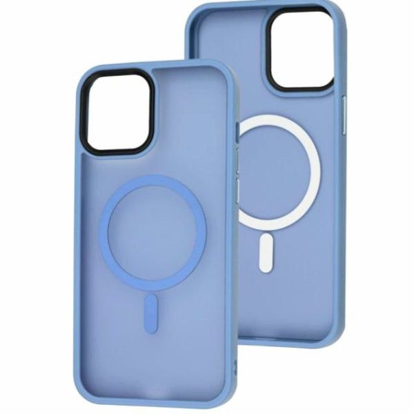 Накладка Matte Color with Magnetic для iPhone 12 Pro / 12- бузковий