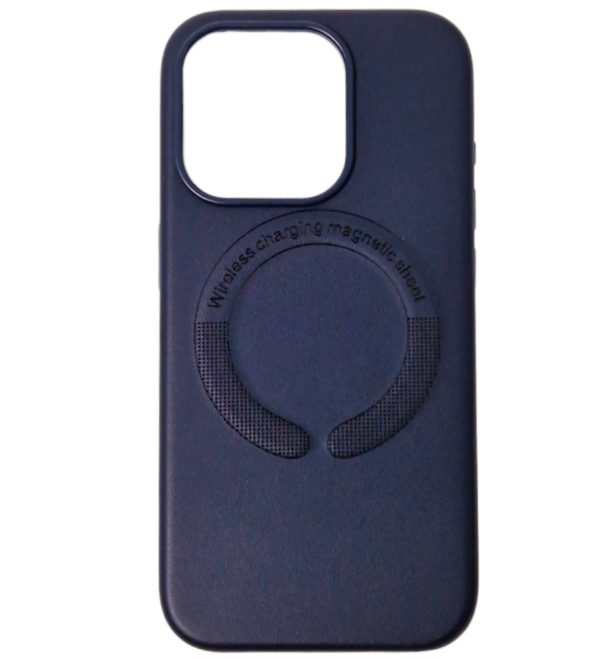 Накладка Leather with Magnetic iPhone 12 Pro / 12- фіолетовий