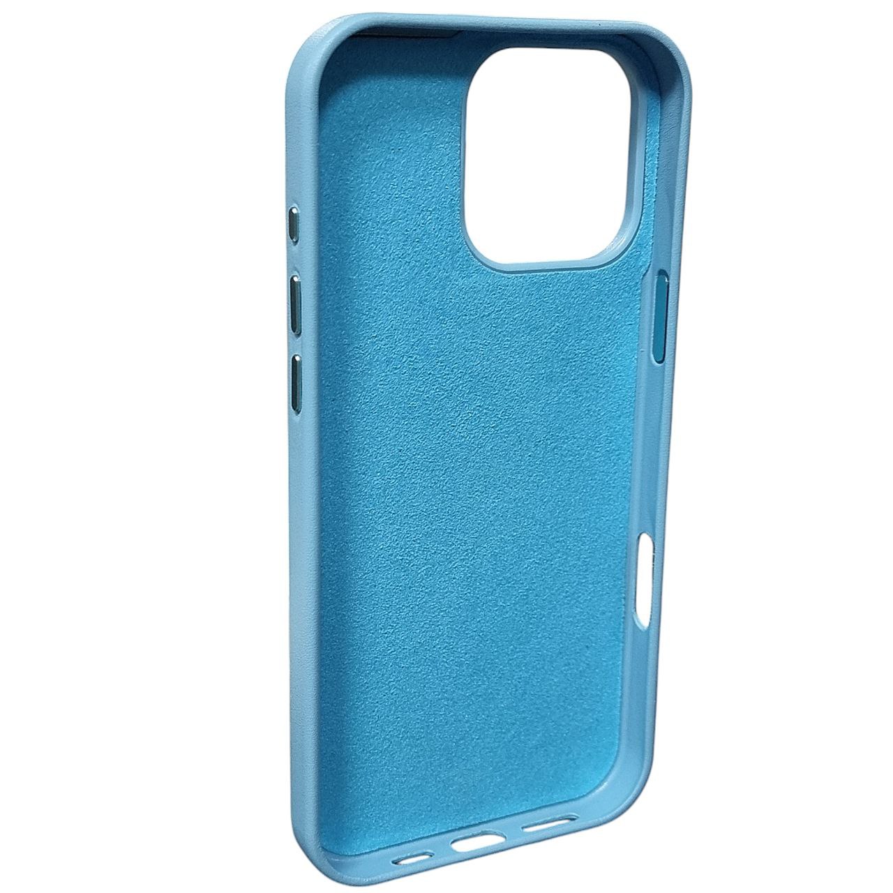 Накладка Leather with Magnetic iPhone 16 Pro Max- блакитний — изображение 2