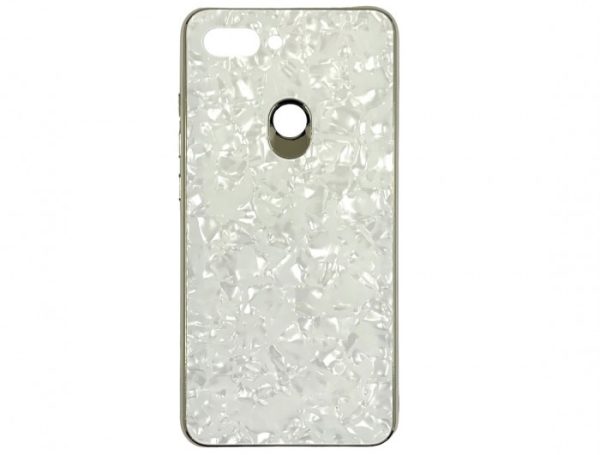 Накладка Marble Glass для Huawei Honor Play- білий