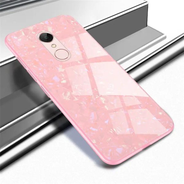 Накладка Marble Glass для Huawei P Smart Plus- рожевий
