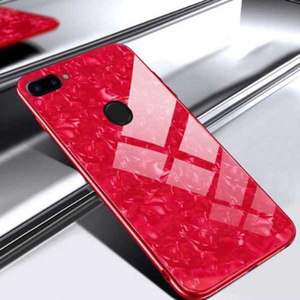 Накладка Marble Glass для Huawei P Smart Z- червоний