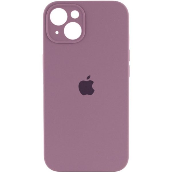 Накладка (з мікрофіброю) Silicon Case Full Camera для iPhone 12 (6.1)- ліловий