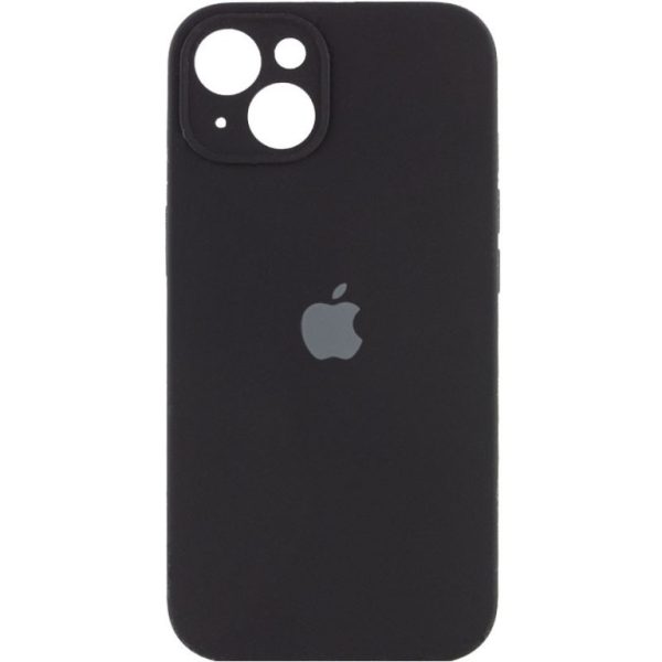 Накладка (з мікрофіброю) Silicon Case Full Camera для iPhone 13 (6.1)- чорний
