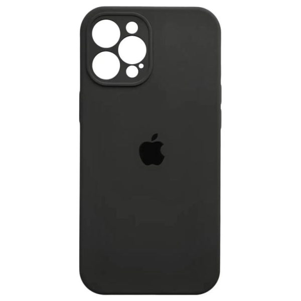 Накладка (з мікрофіброю) Silicon Case Full Camera для iPhone 13 mini (5.4)- темно-сірий