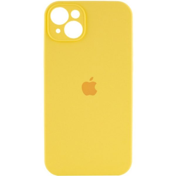 Накладка (з мікрофіброю) Silicon Case Full Camera для iPhone 13 Pro (6.1)- жовтий