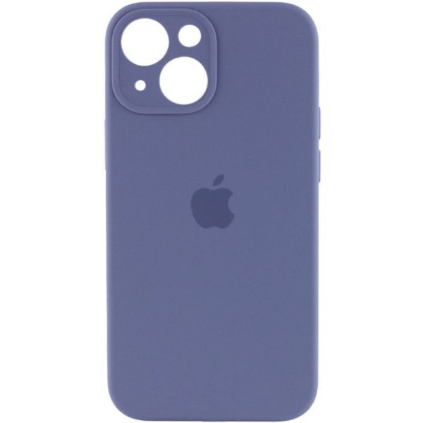 Накладка (з мікрофіброю) Silicon Case Full Camera для iPhone 13 Pro (6.1)- нічний синій