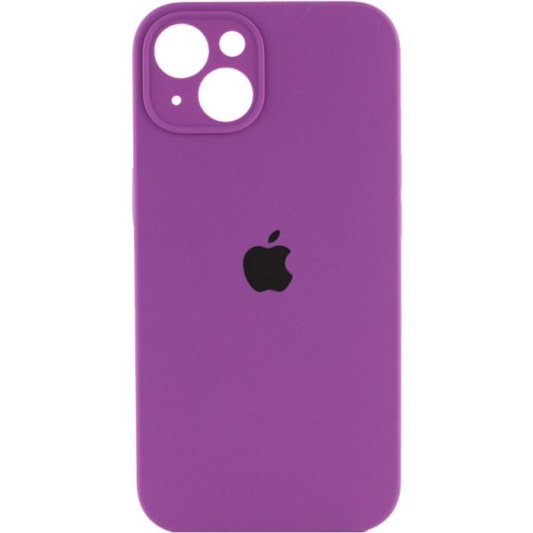 Накладка (з мікрофіброю) Silicon Case Full Camera для iPhone 13 Pro (6.1)- фіолетовий