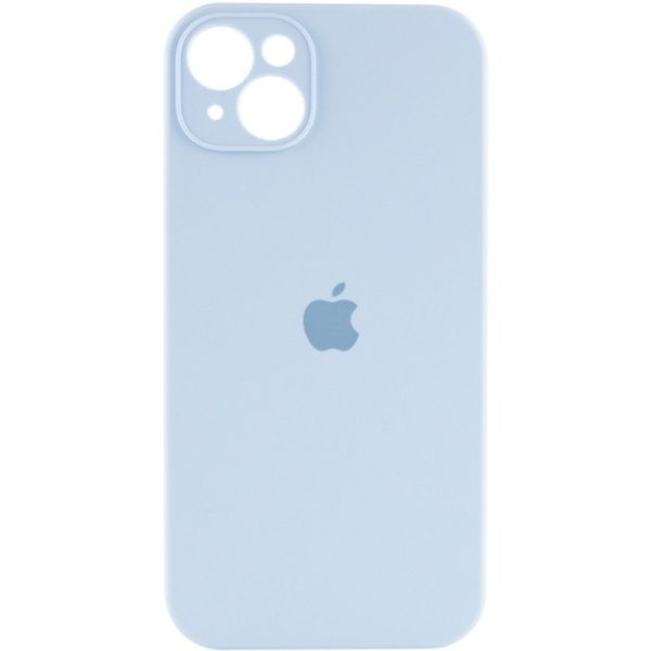 Накладка (з мікрофіброю) Silicon Case Full Camera для iPhone 13 Pro (6.1)- солодкий синій