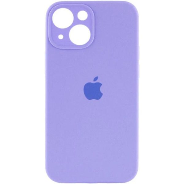 Накладка (з мікрофіброю) Silicon Case Full Camera для iPhone 13 Pro Max (6.7)- бузковий