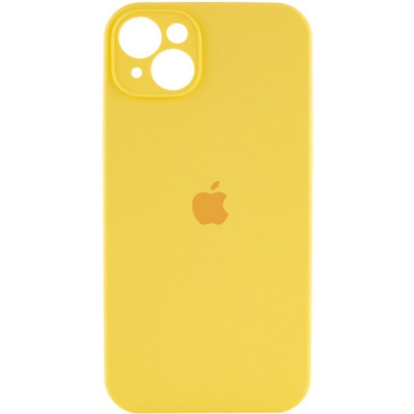 Накладка (з мікрофіброю) Silicon Case Full Camera для iPhone 13 Pro Max (6.7)- жовтий